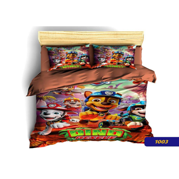 روتختی سه بعدی یک نفره طرح سگ های نگهبان مدل 1003 کارینا 5 تکه