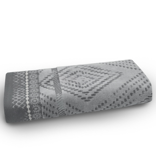 حوله دست و صورت آذرریس تبریز مدل وینا رنگ طوسی روشن سایز 40 × 80 سانتی متر