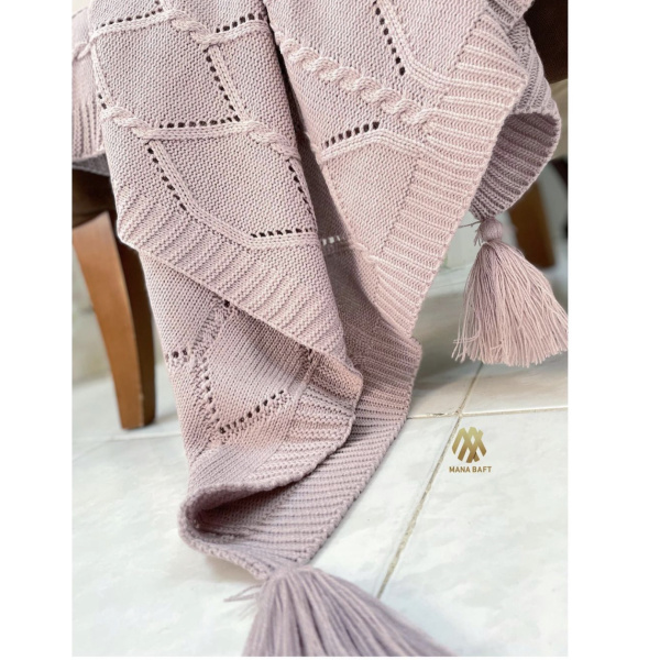 شال مبل و تخت مدل Arshida رنگ صورتی