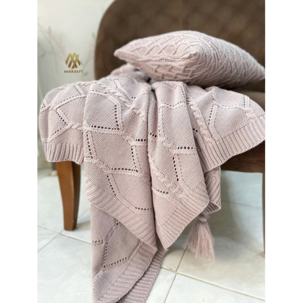 شال مبل و تخت مدل Arshida رنگ صورتی