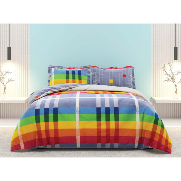 روتختی دونفره ساتین پنبه پلاس مدل Scarlet کد 4 کارینا 6 تکه 