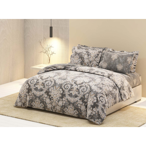 روتختی دونفره ساتین پنبه پلاس مدل Selin کد 12 کارینا 6 تکه 