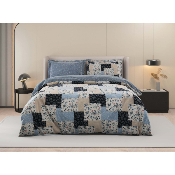 روتختی دونفره ساتین پنبه پلاس مدل Elnaz A کد 32 کارینا 6 تکه 