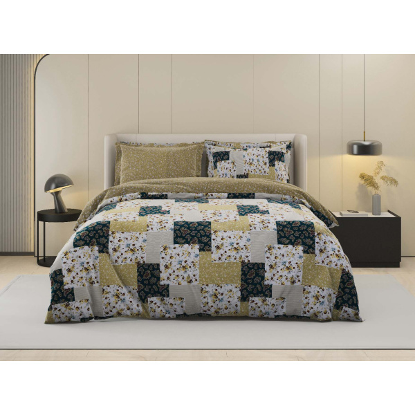 روتختی دونفره ساتین پنبه پلاس مدلElnaz B کد 33 کارینا 6 تکه 