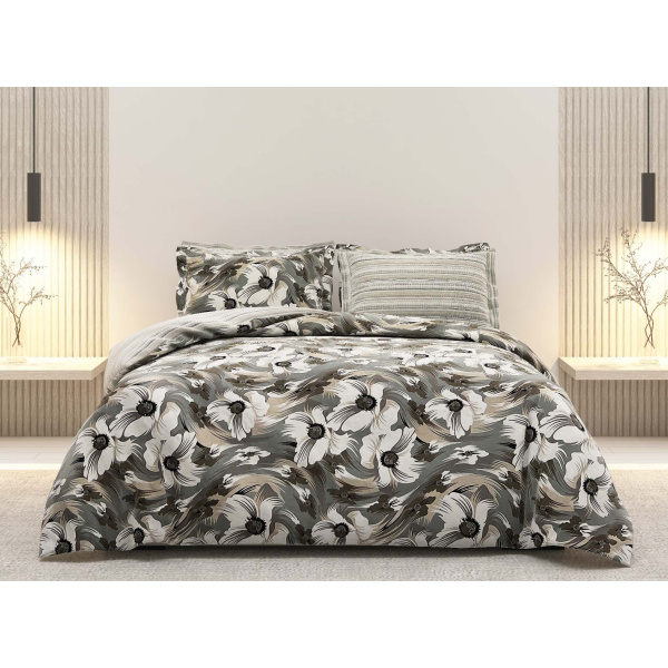 روتختی دونفره ساتین پنبه پلاس مدل Arona کد 52 کارینا 6 تکه 