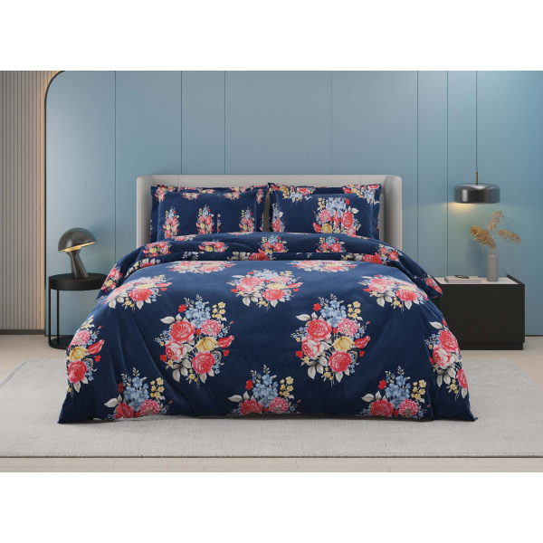 روتختی دونفره ساتین پنبه پلاس مدل Roma کد 62 کارینا 6 تکه 