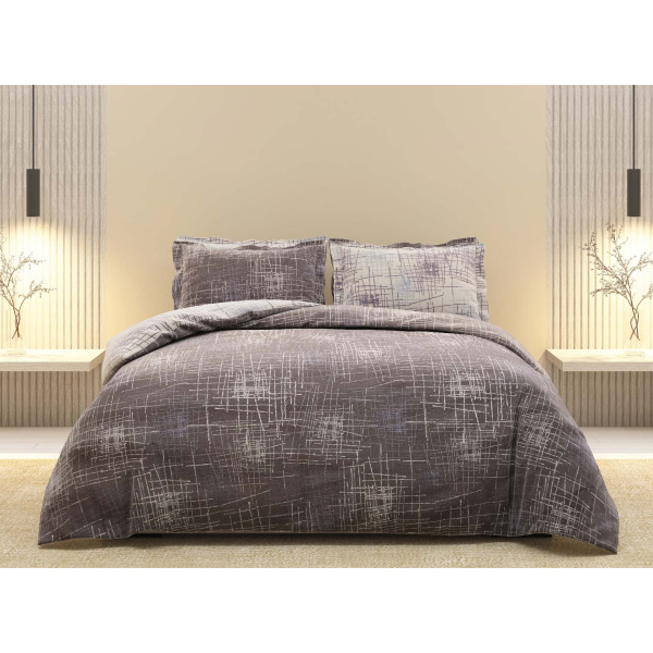 روتختی دونفره ساتین پنبه پلاس مدل Brown کد 76 کارینا 6 تکه 