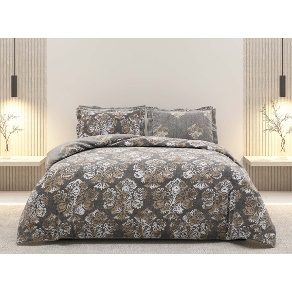 روتختی دونفره ساتین پنبه پلاس مدل Wallpaper کد 94  کارینا 6 تکه 