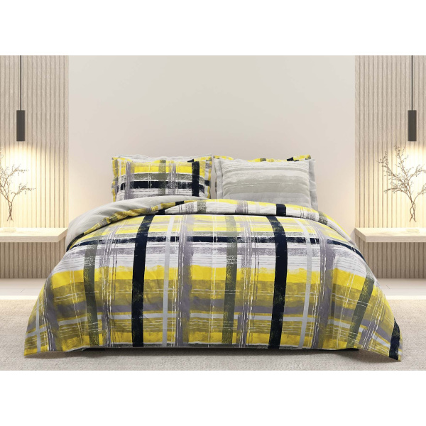 روتختی دونفره ساتین پنبه پلاس مدل Patina A کد 121 کارینا 6 تکه 