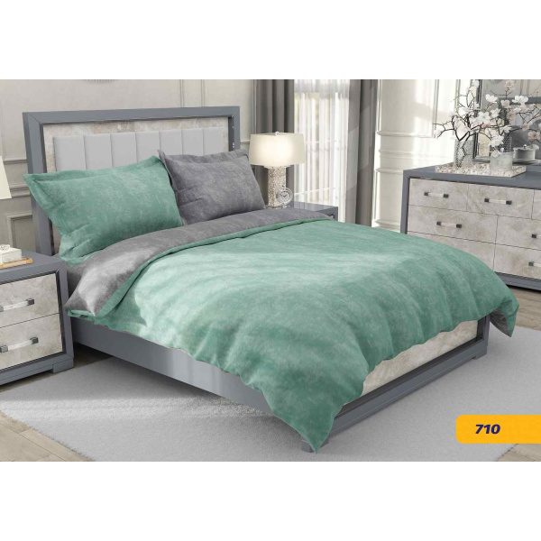 روتختی یکنفره اسپرت ساتین پنبه کلاسیک پلاس مدل 710رنگ سبز طوسی 