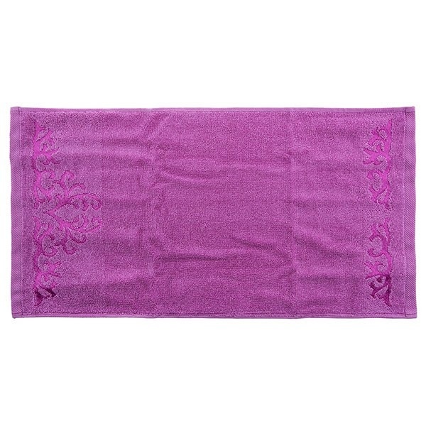 حوله دست و صورت آذرریس تبریز مدل رویال رنگ بنفش سایز 40 × 75 سانتی متر