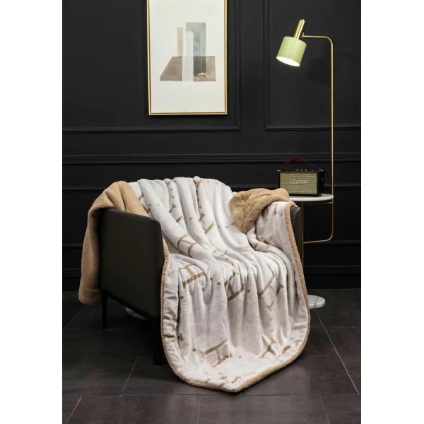 پتو ببعی مدل هرمس H دو نفره رنگ کرم 