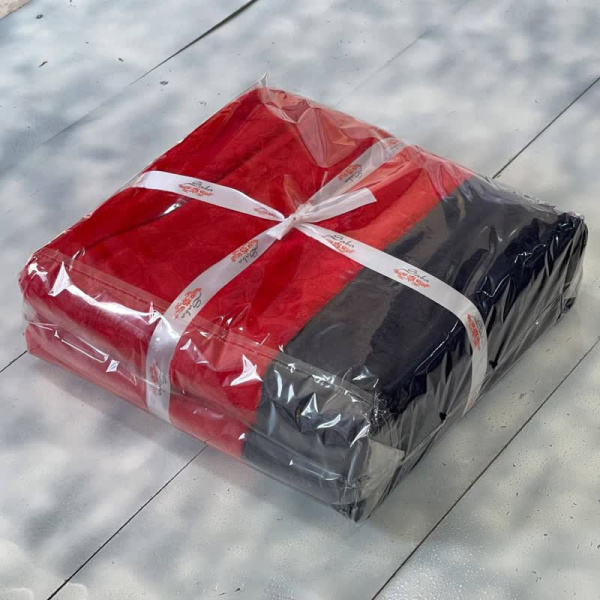 پتو یک نفره 220*160 صبا مدل قلبی Two Face قرمز مشکی