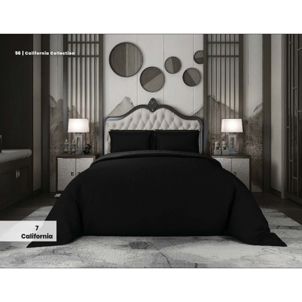 روتختی مخمل کالیفرنیا دو نفره کارینا 6 تکه رنگ مشکی 