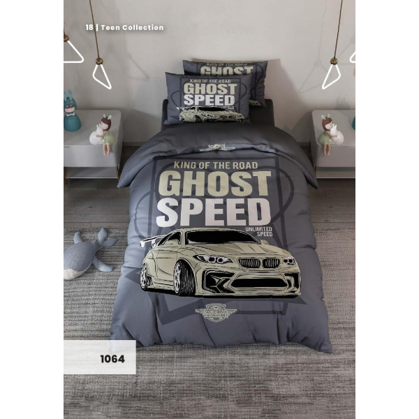 روتختی سه بعدی یک نفره طرح ماشین مدل 1064 کارینا 5 تکه سایز 120x200 