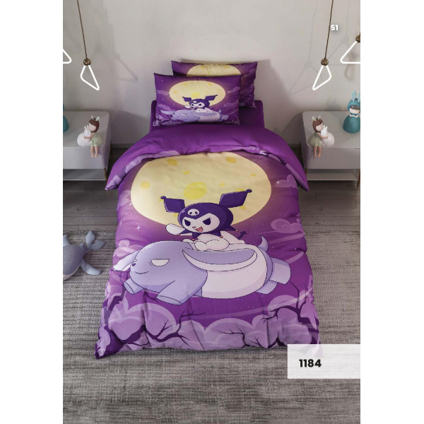 روتختی سه بعدی یک نفره طرح کرومی مدل 1184 کارینا 5 تکه سایز 120x200 