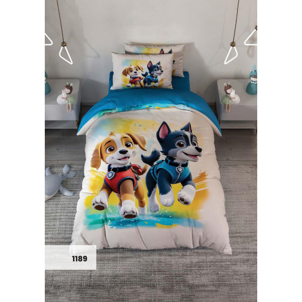 روتختی سه بعدی یک نفره طرح سگ های نگهبان مدل 1189 کارینا 5 تکه سایز 120x200 