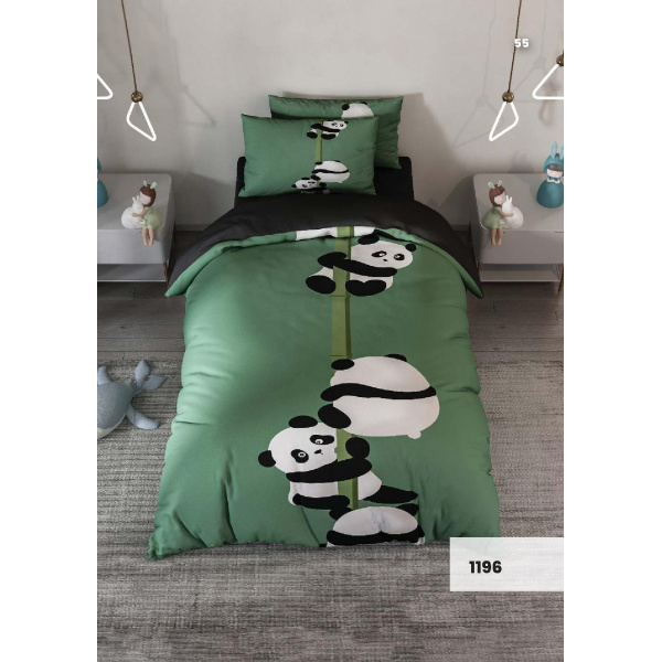 روتختی سه بعدی یک نفره طرح پاندا  مدل 1196 کارینا 5 تکه سایز 120x200 