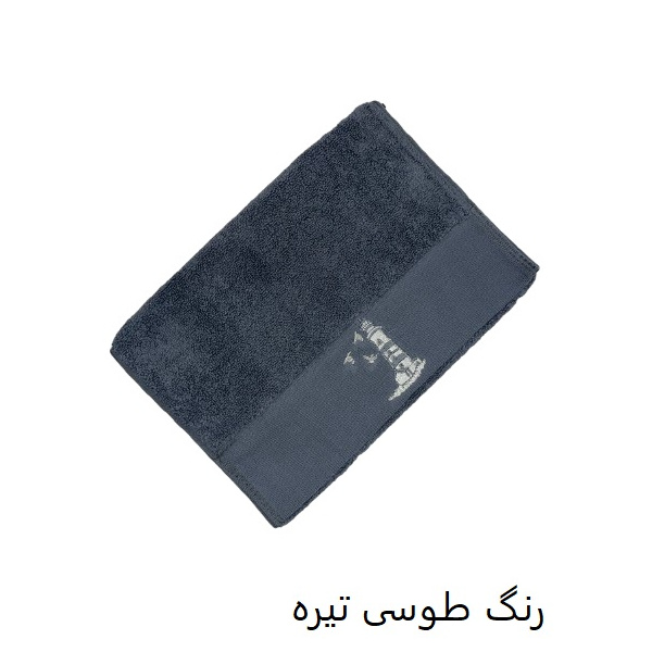 حوله دست و صورت نارین ساپ تبریز مدل (KULE) رنگ طوسی تیره سایز 30x55 سانتی متر