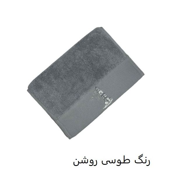 حوله دست و صورت نارین ساپ تبریز مدل (KULE) رنگ طوسی روشن سایز 30x55 سانتی متر