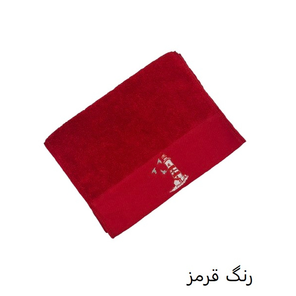 حوله دست و صورت نارین ساپ تبریز مدل (KULE) رنگ قرمز سایز 30x55 سانتی متر