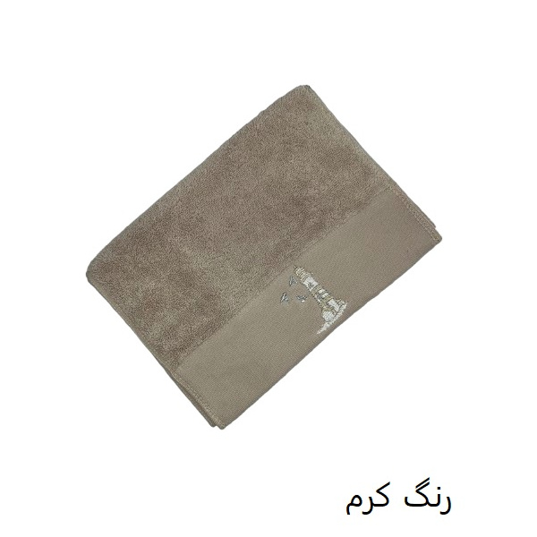 حوله دست و صورت نارین ساپ تبریز مدل (KULE) رنگ کرم سایز 30x55 سانتی متر