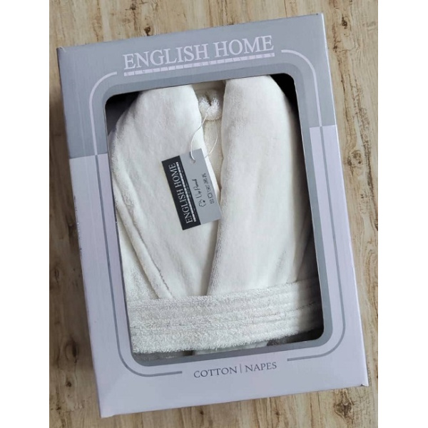 حوله تن پوش مدل انگلیش هوم VIP سفید سایز 125 لارج(L)