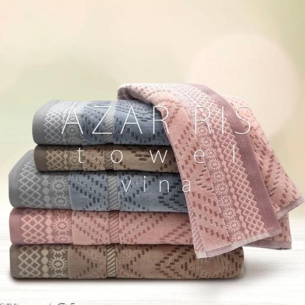 حوله دست و صورت آذرریس تبریز مدل وینا رنگ پیازی سایز 40 × 80 سانتی متر