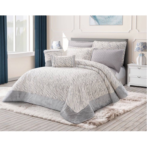 سرویس روتختی عروس لامیسون کاردلن مدل Tiger کد رنگ 05 دو نفره (کینگ) 7 تکه