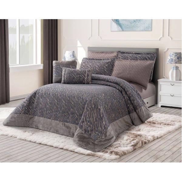 سرویس روتختی عروس لامیسون کاردلن مدل Tiger کد رنگ 01 دو نفره (کینگ) 7 تکه