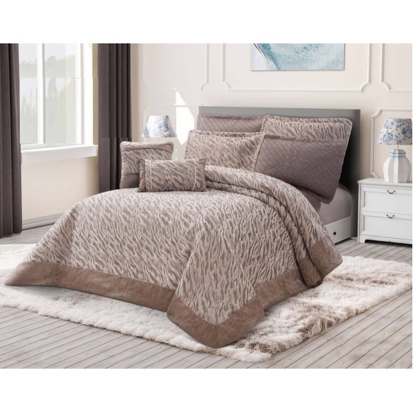 سرویس روتختی عروس لامیسون کاردلن مدل Tiger کد رنگ 02 دو نفره (کینگ) 7 تکه