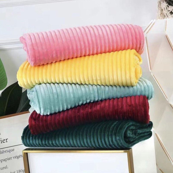 پتو مسافرتی شادیلون مدل کاترین طرح کبریتی یک نفره سایز 160x220 سانتی متر رنگ صورتی