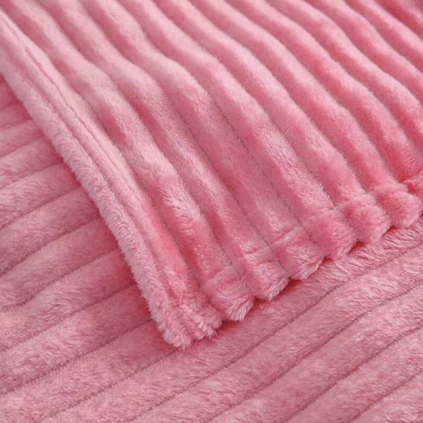 پتو مسافرتی شادیلون مدل کاترین طرح کبریتی یک نفره سایز 160x220 سانتی متر رنگ صورتی