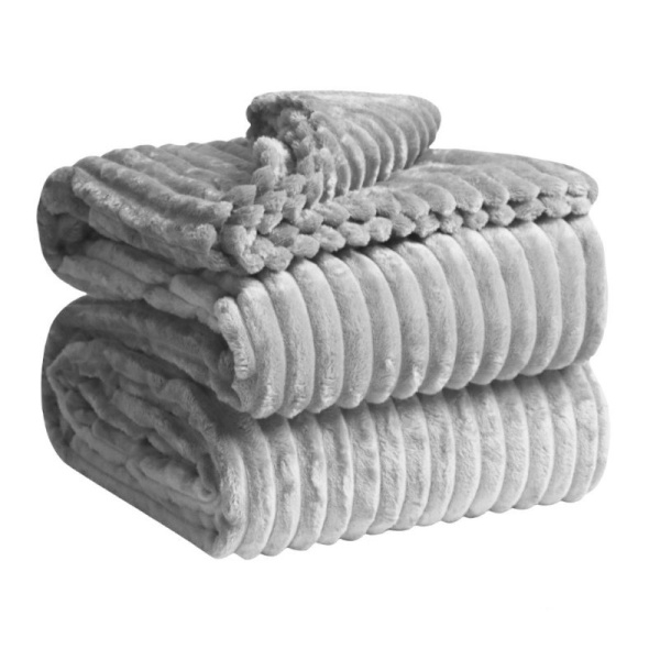 پتو مسافرتی دو نفره 200x220 شادیلون مدل کاترین کبریتی طوسی