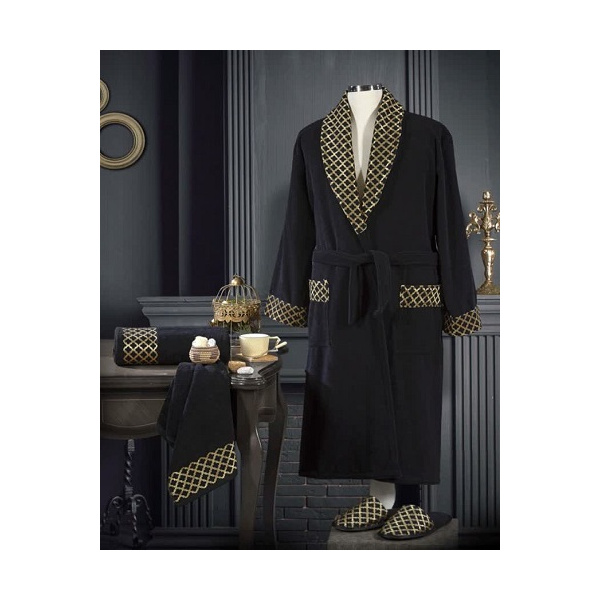 حوله تن پوش نارین ساپ narin sap گلد مشکی سایز 115 مدیوم (M)