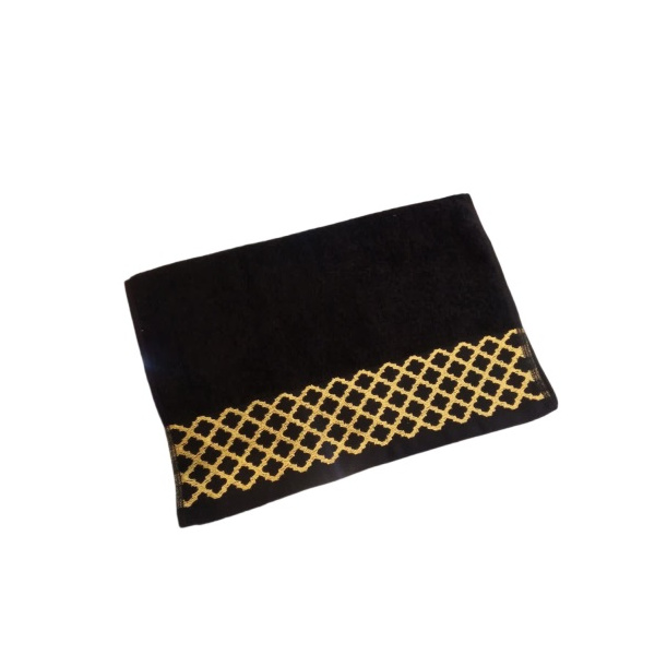 حوله دست و صورت نارین ساپ narin sap مدل گلد رنگ مشکی سایز 40x80 سانتی متر