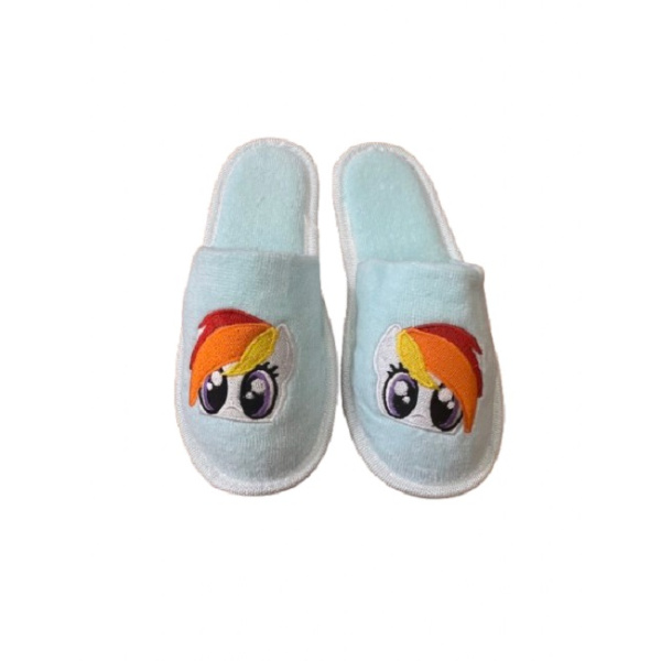 دمپایی حوله ای حمام نارین ساپ بچه گونه طرح پونی 