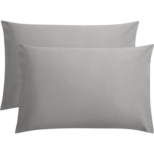 روبالشتی نخی دو عددی سایز 50*70 طوسی روشن ساده