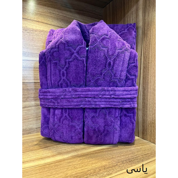 حوله تن پوش مدل ریز بافت بنفش  سایز 125 لارج(L)