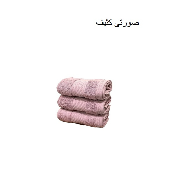 حوله دست و صورت آذرریس تبریز مدل سافت کتان رنگ صورتی کثیف سایز 40x80 سانتی متر
