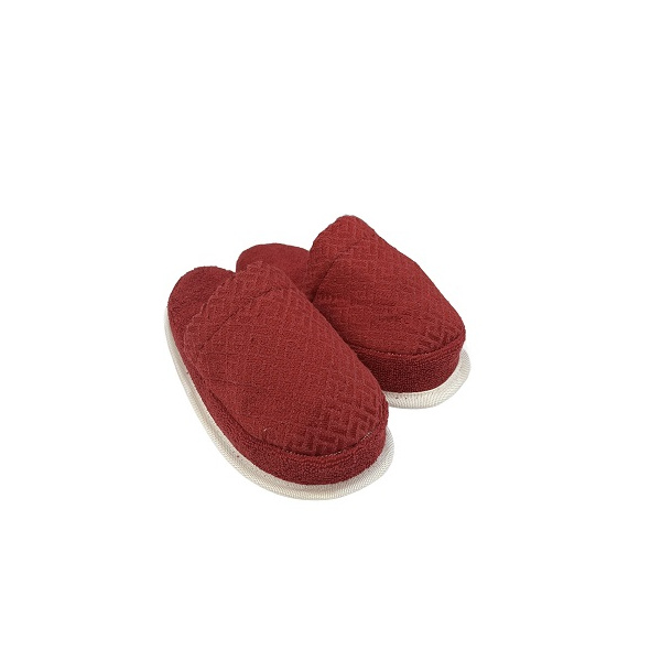 دمپایی حوله ای حمام فی ارس طرح سلنا قرمز 