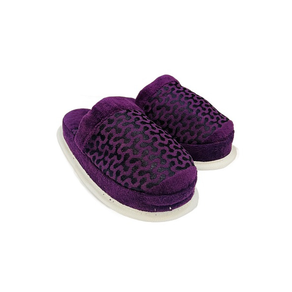 دمپایی حوله ای حمام فی ارس طرح مولکولی بنفش 