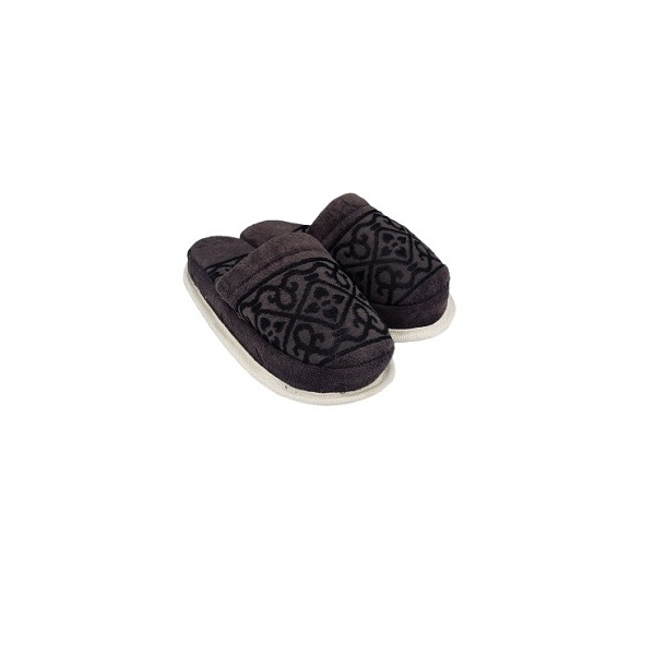 دمپایی حوله ای حمام فی ارس طرح شاه مات قهوه ای 