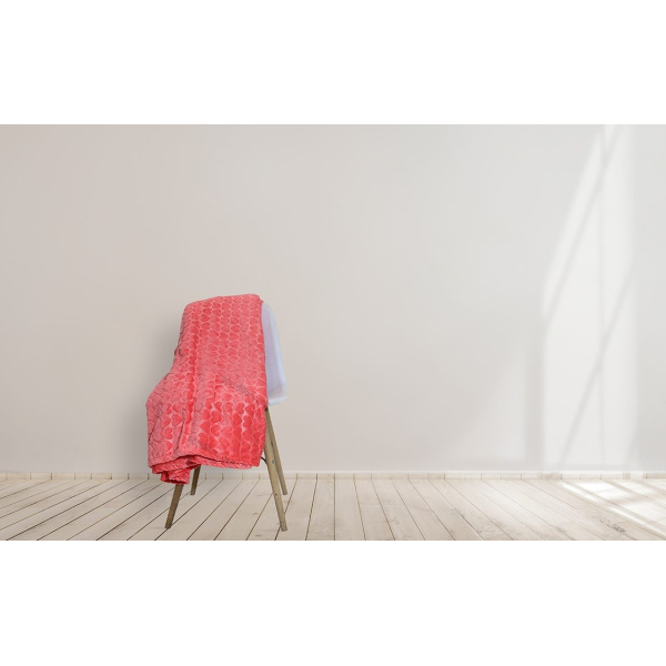 پتو مسافرتی یک نفره 160x220 شادیلون مدل تیسا قلبی گلبهی