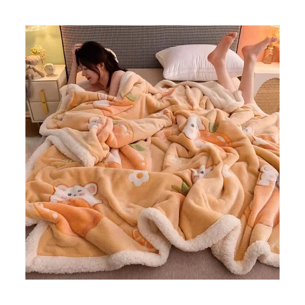 پتو آلتیمیت گوسفندی مدل پرتغال تراکم بالا وارداتی دو نفره 200x230 سانتی متر