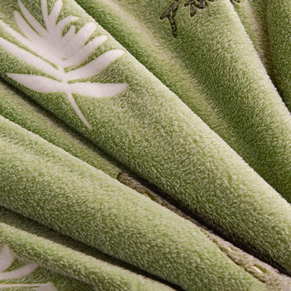 پتو آلتیمیت گوسفندی مدل برگ تراکم بالا وارداتی دو نفره 200x230 سانتی متر