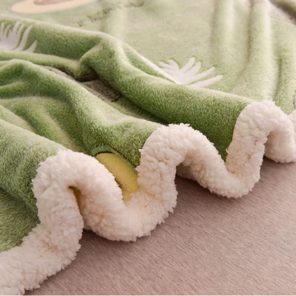 پتو آلتیمیت گوسفندی مدل برگ تراکم بالا وارداتی دو نفره 200x230 سانتی متر